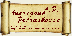 Andrijana Petrašković vizit kartica